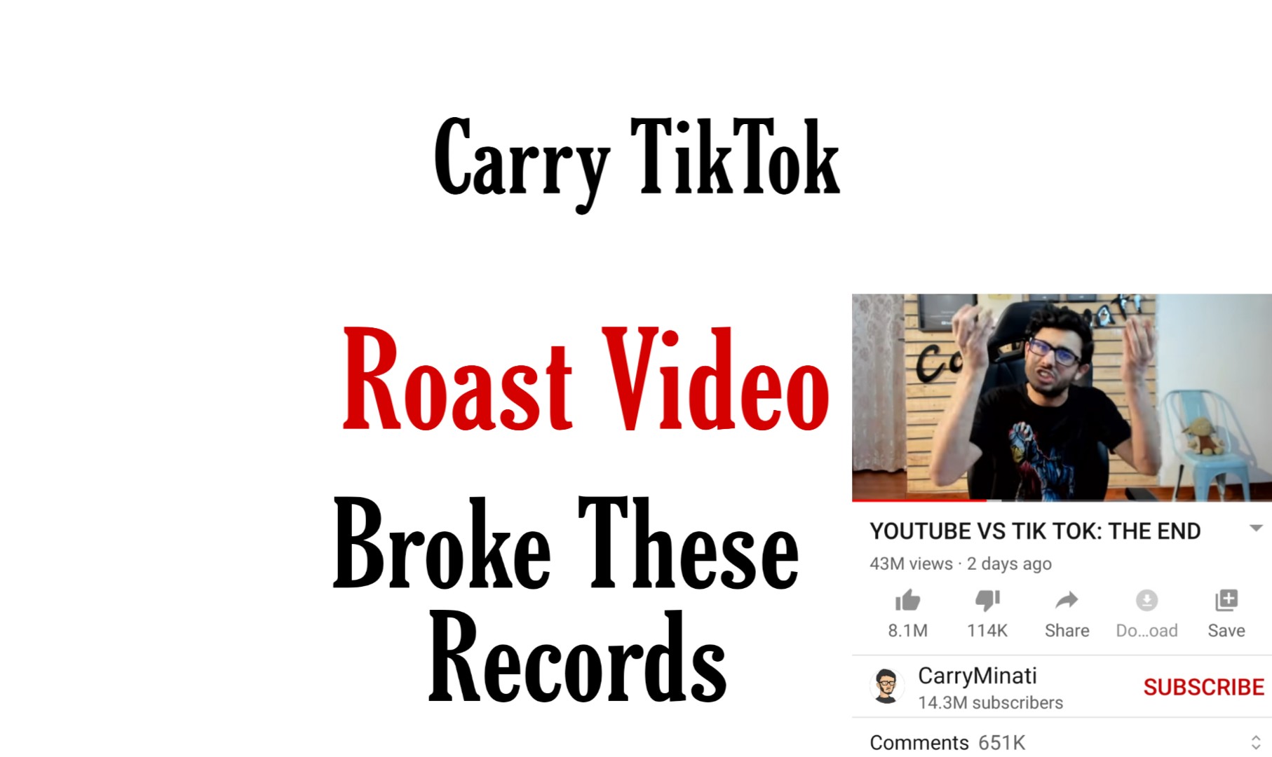 YouTube Vs TikTok CarryMinati